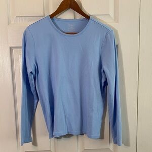 L.L. Bean Women's Pale Blue Supima Cotton Tee